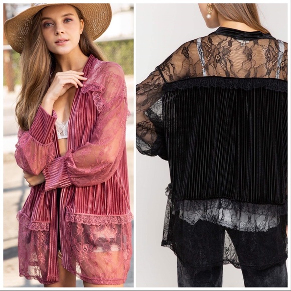 POL Amanda Mesh Lace Cardigan - Picture 7 of 11